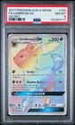 Pokemon S&M Base Set Umbreon GX Secret Rare #154 PSA 8