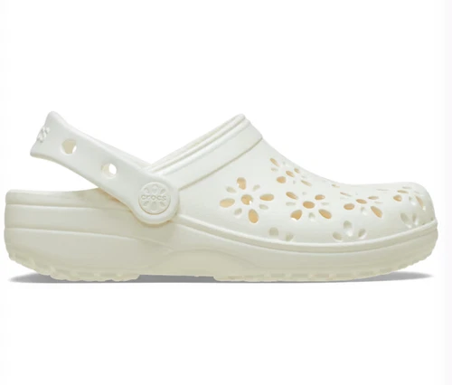 Unisex Clogs Crocs Classic Clogs with Floral Cut Out Design