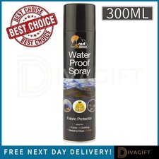 WATERPROOF SPRAY 300ML FABRIC PROTECTOR FOR CLOTHING TENTS SHOES CAMPING COATS