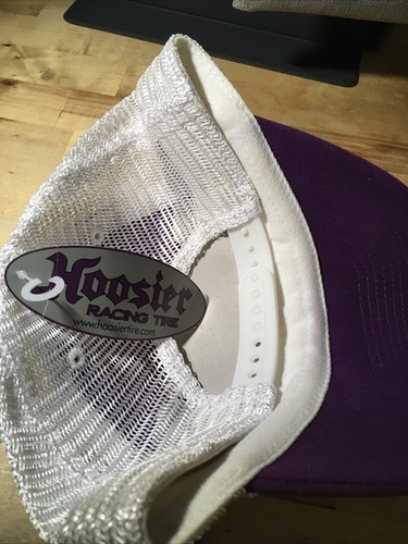 Brand New Nos HOOSIER RACING TIRE Patch Mesh SNAPBACK HAT New With tags Purple - Picture 5 of 14