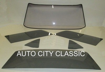 1969 Ford Mustang 2 Door Hardtop Glass Windshield Glue in Door Quarter Back Grey