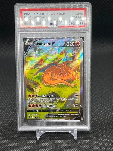 Charizard V 2022 TCG Pokémon Black Star Promo Ultra Premium #SWSH260 PSA 8