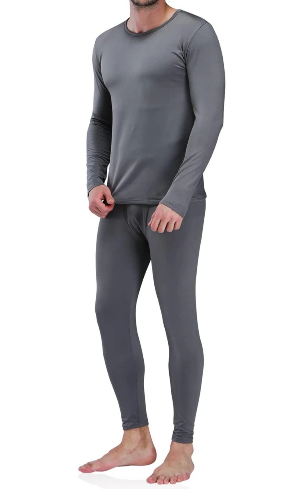 MRIGNT Men's Thermal Underwear Long Johns Set with Fleece Lined Color Purple