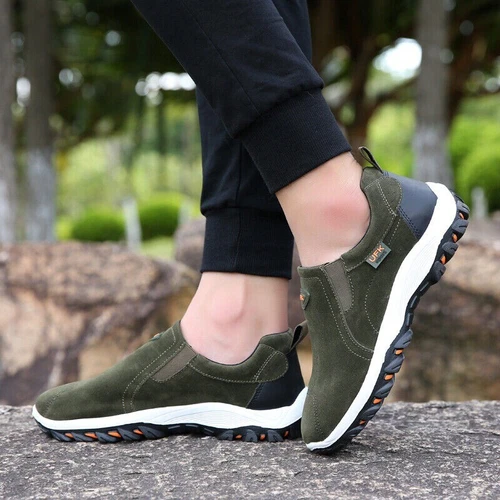 Mens Casual Breathable Loafers Shoes Running Walking Slip on Sports Sneakers Gym - Bild 22 von 49
