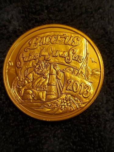 2013 Krewe Of Bacchus Gold Aluminum Doubloon - Picture 2 of 2