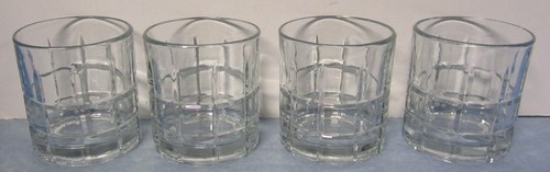 Anchor Hocking Tartan Clear Manchester Old Fashioned Lowball 3 1/2" Glasses 4 pc - Picture 2 of 4