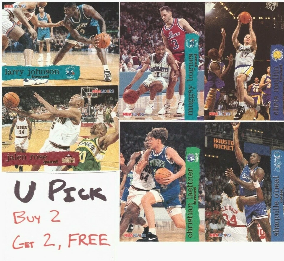 1995 95-96 NBA Hoops Cards RC Inserts Base, Buy 2 Get 2, FREE Ships Tracked FREE - Image 2 of 2