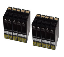 10 cartucce stampante nere per Epson Stylus SX100 SX105 SX110 SX115 SX200 SX610