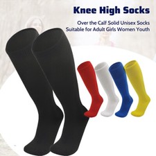 Adult Knee High Long Athletic Sports Socks for Football Soccer Softball Baseball