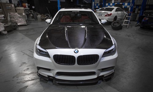 Agency Power Carbon Fiber Hood for BMW M5 550i 535i 528i 5 Series 2011-2017 - Picture 2 of 3
