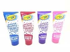 Crayola Bathtub Fingerpaint Soap Colors Pink, Blue, Purple, Red, 4 Pack 3oz Each