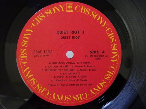 Quiet Riot II CBS/Sony 25AP 1192 Japan VINYL LP OBI - Picture 3 of 3