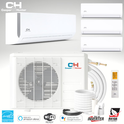 36000 BTU Four 4 Zone Mini Split Heat Pump Air Conditioner 9K+9K+9K+18K