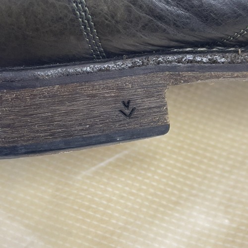 John Varvatos Ankle Boots Shoes Men Sz10 Italy Dark Green Leather Distressed - Picture 12 of 14