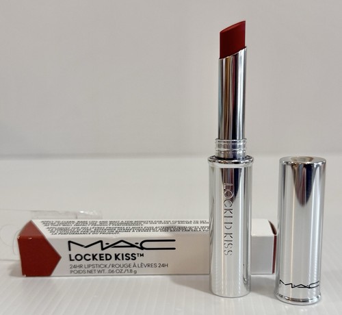 MAC Locked Kiss 24-Stunden-Lippenstift ~ 99 EXTRA CHILI ~ 0,06 Unzen volle Größe neu im Karton