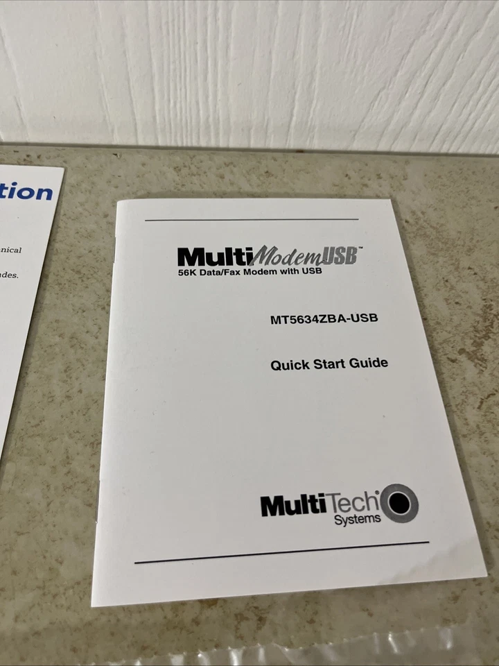 Multi-tech MT5634ZBA Multi-Modem USB Data Fax Modem Quick Start Guide And Disc - Image 3 of 4