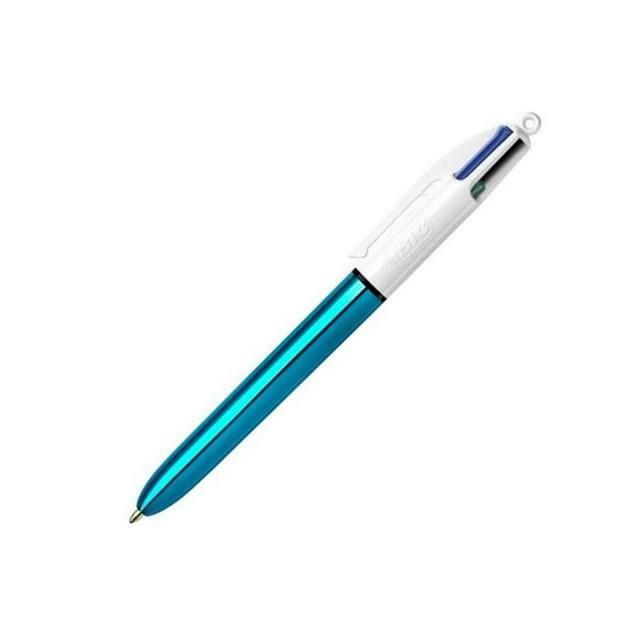 BIC 4 COLOUR SHINE PEN BLUE