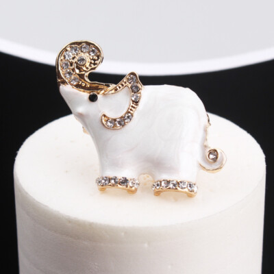 Cute Small Individual Creative Dripping Enamel Simple Elephant Brooch Gift