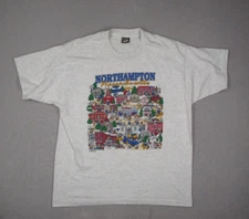 Vintage Americas Best Shirt Mens 2XL XXL Gray Screen Stars Best Northhampton 90s