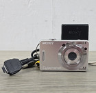 Sony Cyber-Shot Dsc-W55 7.2 Mp Silver Digital Camera w/ Battery, Card, & Charger