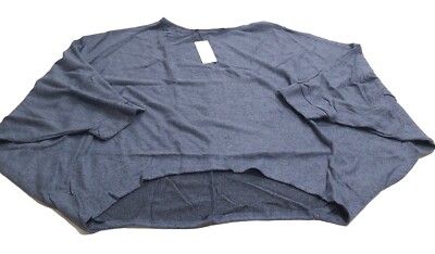 Three Bird Nest Blue FLY WITH ME BATWING SLEEVE KNIT SWEATER Small