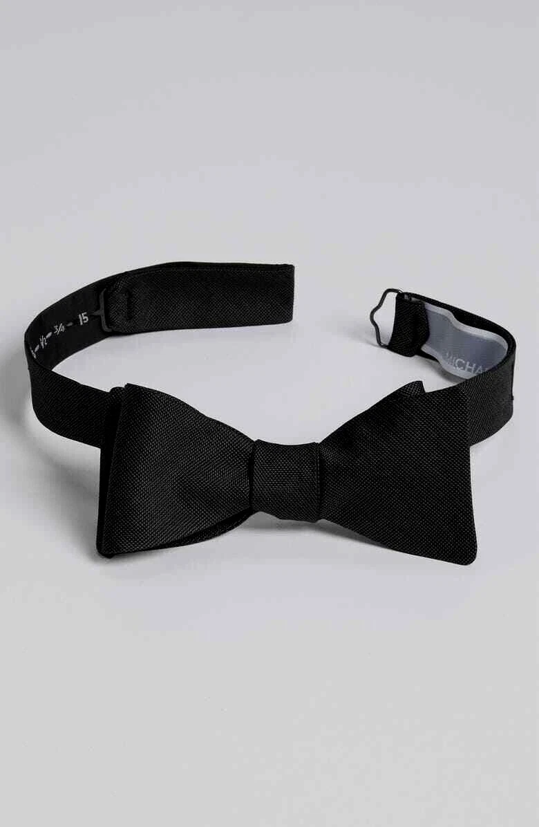 Michael Kors Men s Silk Bow Tie Solid One Size Black Free Shipping NWOT
