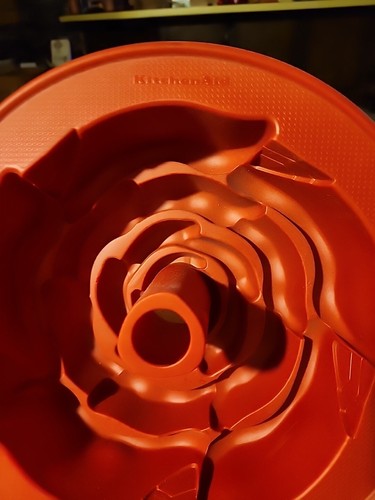 Kitchen Aid Silicone Rose Bundt Torta o Gelatina Padella Stampo Bakeware-Rosso Gelatina Stampo - Foto 6 di 6