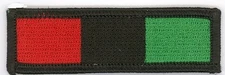 Rasta (Red/Black/Green) Embroidered Patches 1"x3" iron-on