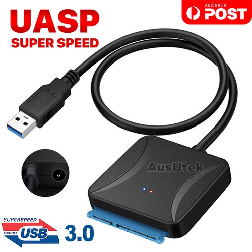 USB 3.0 to 2.5"/3.5" SATA Hard Drive Adapter Cable/UASP to USB3.0 Converter AU eBay