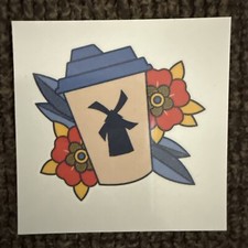 DUTCH Bros TATTOO Drop JUNE 28th 2024 COLLECTIBLE Coffee CUP Windmill NEW