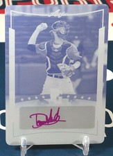 Darren Shred 2014 Leaf Perfect Game Autograph 1/1 Printing Plate Cyan #A-DS2 /1