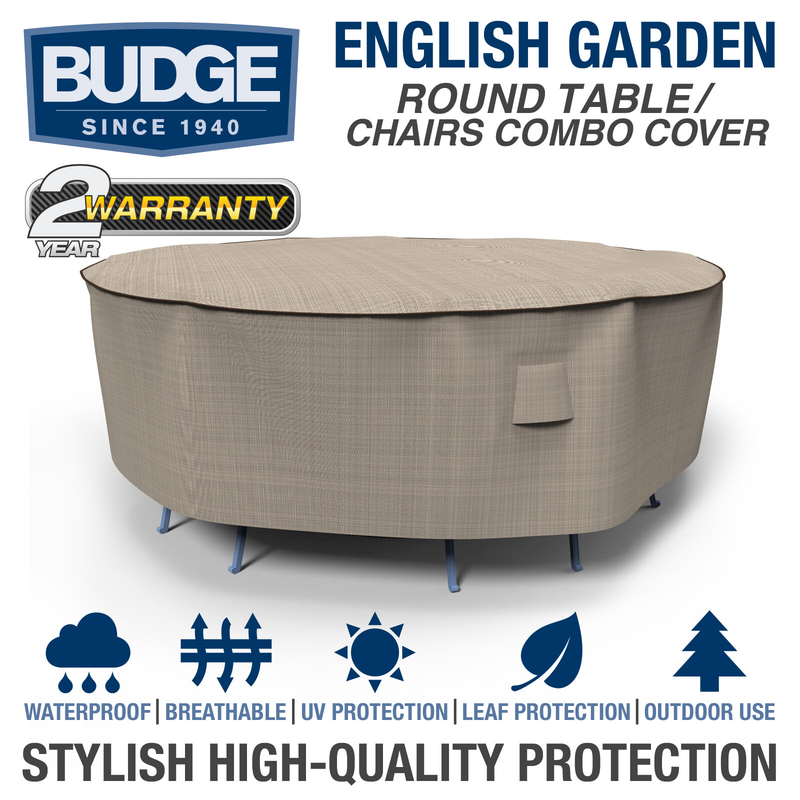 Budge English Garden Round Patio TableChairs Combo Cover Multiple