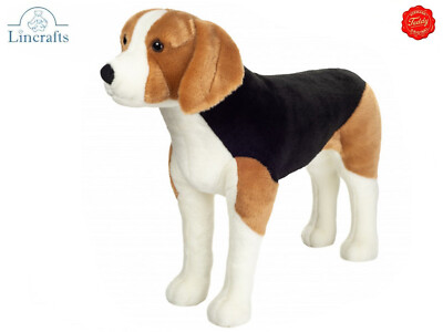 Teddy Hermann stehender Beagle 91989 Plüschtier Stofftier Lincrafts UK Est.1993