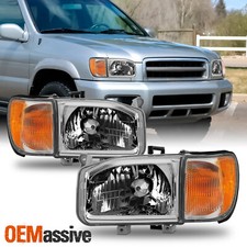 For 1999-2004 Nissan Pathfinder Headlight Wcorner 4pc Oe Style Chrome Assembly