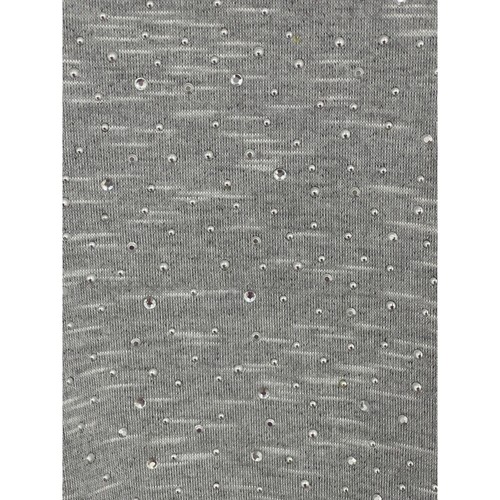 Size Medium INC Gray Embellished Sparkly Terry Sweatshirt Top Shirt Fall Winter - Picture 2 of 6