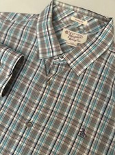 An Original Penguin Classic Fit Men's L Gray Plaid Casual Button Up Long Sleeve