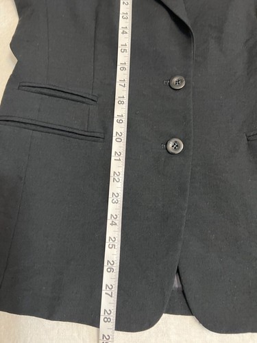 JH Collectibles Black Wool Blazer 4P Petite USA Made Lined Classic Career Jacket - Picture 9 of 12