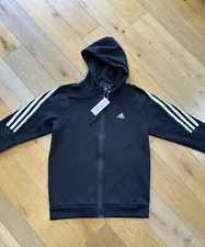 adidas Future Icons 3 Stripes Hoodie Mens - Hoody Black Zip Jacket Medium HK4568
