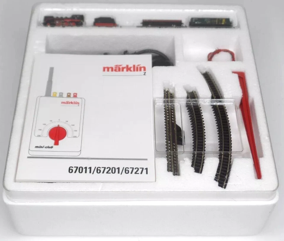 Z Marklin Mini-Club 81565 DB 2-6-0 Loco 5-Pole Freight Set (120 v-tested) NIB #2 - Image 2 of 4