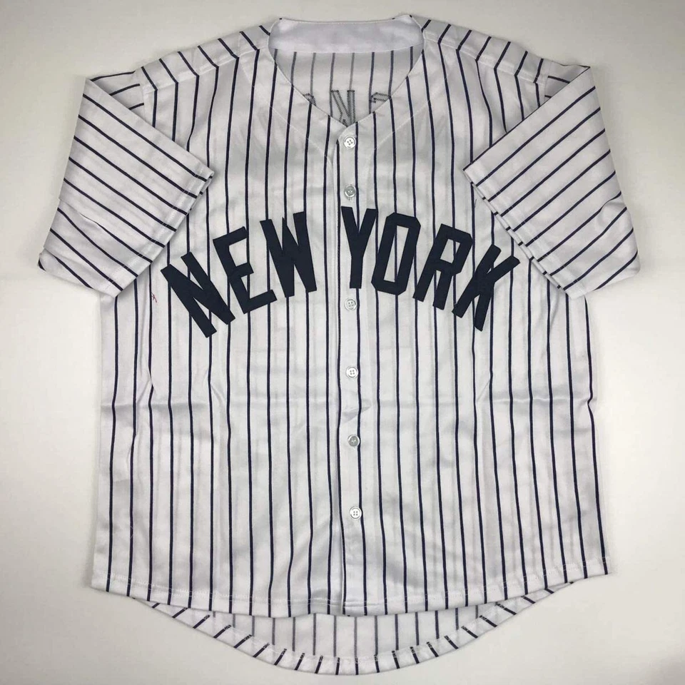Autographed/Signed Reggie Jackson New York NY Pinstripe Jersey JSA COA - Image 4 of 4