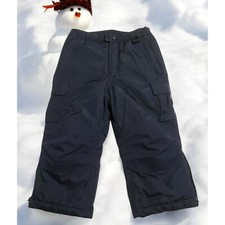 Lands End Snow Pants Kids 4 Ski Winter Waterproof Snowpants Boys Girls Navy Blue