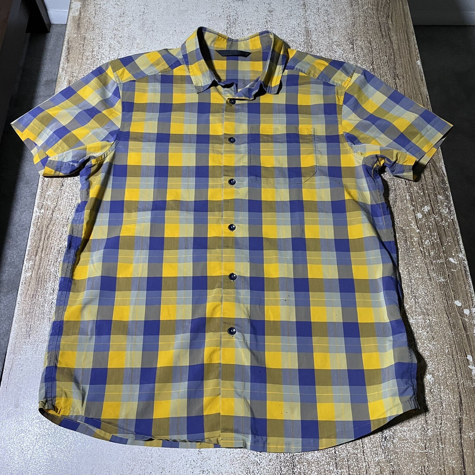 ARC'TERYX Camicia casual Arcteryx uomo SS a quadri con bottoni taglia L #31189