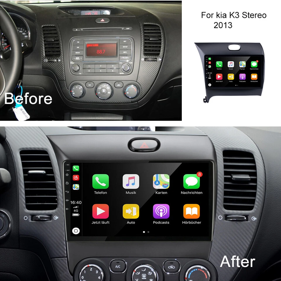 64GB Android 13 Car Radio Stereo Navi CarPlay For Kia Cerato K3 Forte 2013-2018 - Image 3 of 4