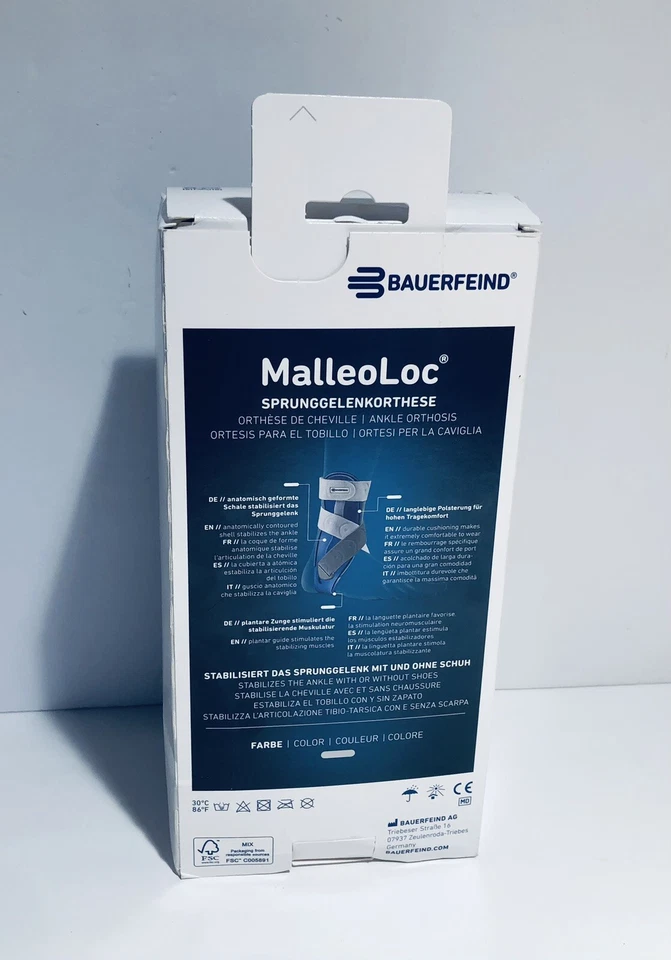 Bauerfeind MalleoLoc Ankle Splint Stabilizer Support For Right Ankle Size 1 - Image 4 of 4