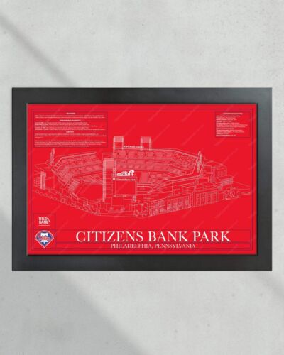 Philadelphia Phillies Citizens Bank Park Stadium Ballpark Blueprint - Picture 13 of 32