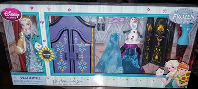 Disney Store Frozen Mini Size 5 Wardrobe Doll Play Set New