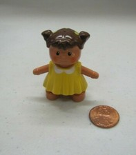 Lego Duplo Baby Doll Lisa's Doll In Yellow Dress Brunette Hair Vintage