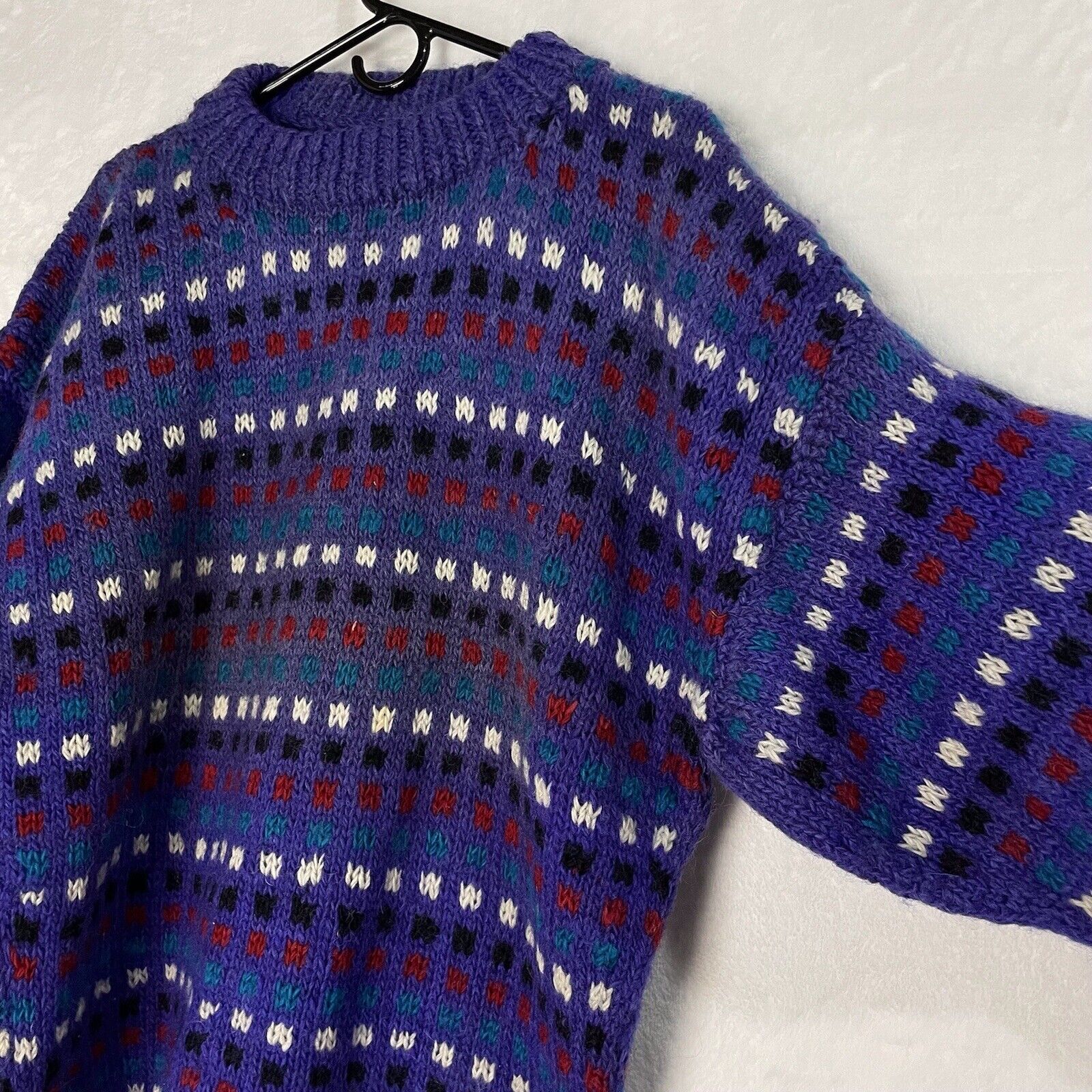 Vintage Snow Fox Women’s M L Purple Sweater 100% … - image 2