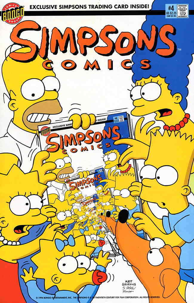 Simpsons Comics #4 VF; Bongo | Busman Back Cover - we combine shipping