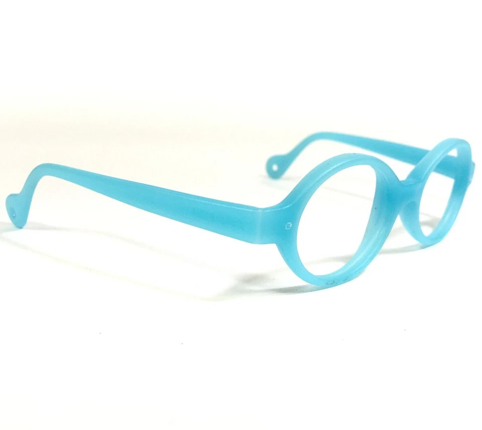 Miraflex Kids Eyeglasses Frames BABY LUX Rubberized Blue Round 38-12-110 - Image 2 of 4